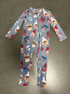 Posh Peanut Quinlyn Dog Convertible Romper 3-6M Bamboo EUC